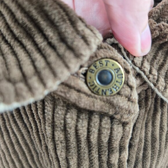 Vintage Best Authentic The Great Outdoors Brown 100% Cotton Corduroy Large - Picture 5 of 12